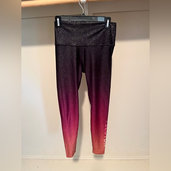 Peloton x WITH Collaboration Black and Pink Gradient Leggings - Picture 1 of 4
